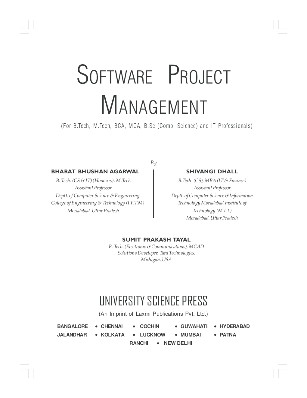Software Project Management By Bharat Bhushan Agarwal, Shivangi Dhall, Sumit Prakash Tayal - Page 3