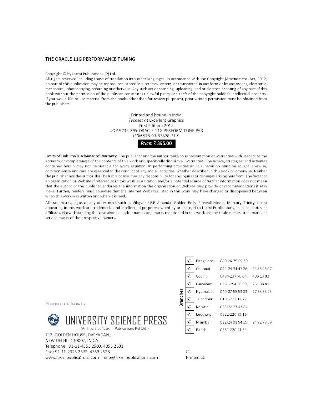 The Oracle 11G Performance Tuning By Rajeev A. Parida - Page 2
