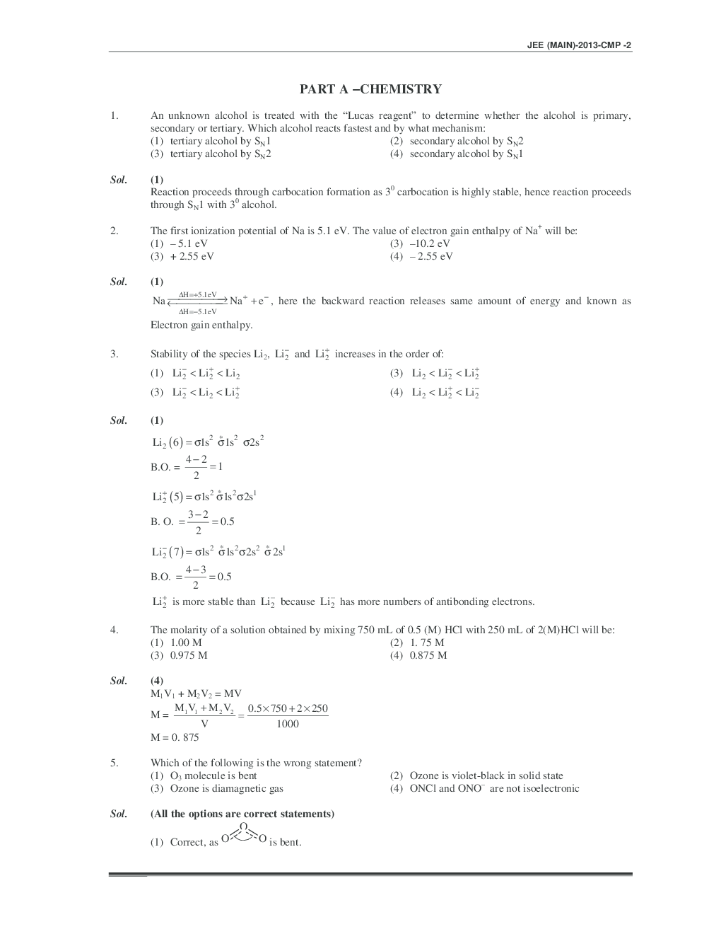 JEE MAIN QUESTION PAPERS PAPER 1 WITH SOLUTIONS 2013 - Page 3