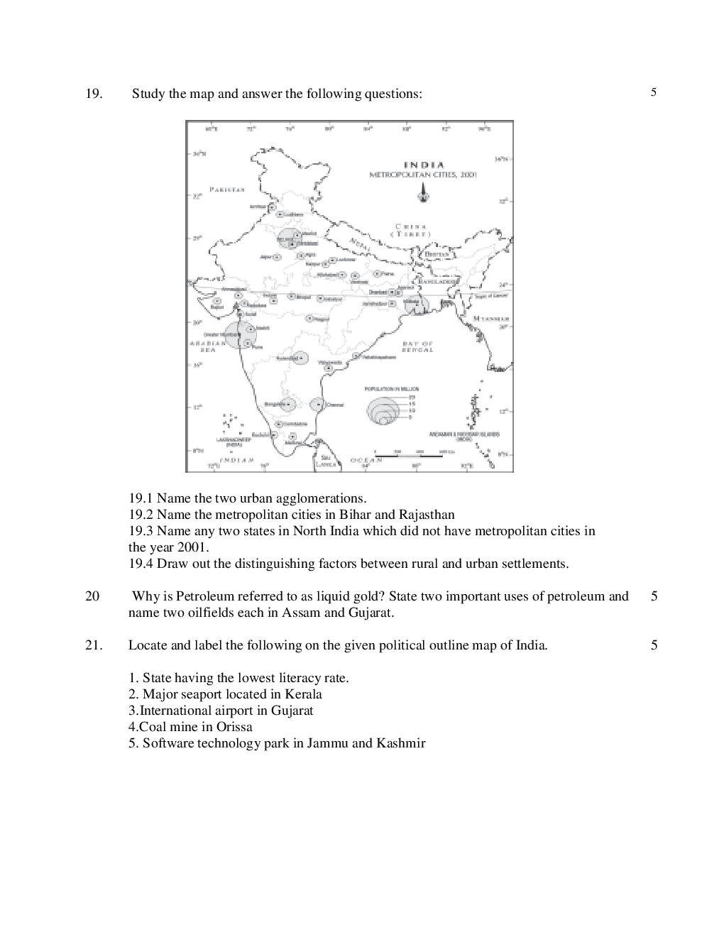 CBSE SAMPLE QUESTION PAPERS FOR CLASS 12 GEOGRAPHY 2011-2015 - Page 5