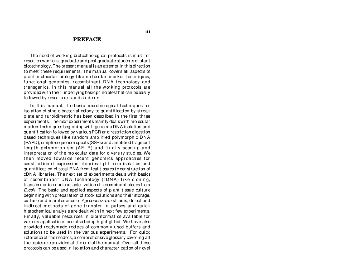 Techniques In Plant Biotechnology By S. Datta, P.G. Patil, K.R. Soren, Alok Das, S.K. Chaturvedi, N. Nadarajan - Page 4