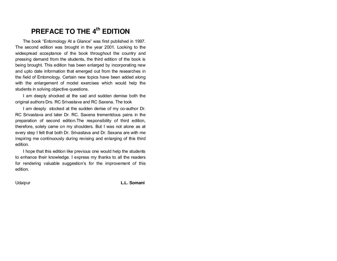 Entomology At A Glance Volume-II By R.C. Saxena R.C. Srivastava L.L. Somani - Page 4