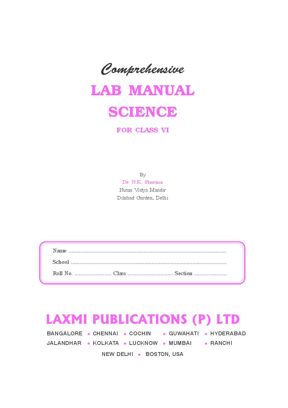 Comprehensive Lab Manual Science Class-VI - Page 3