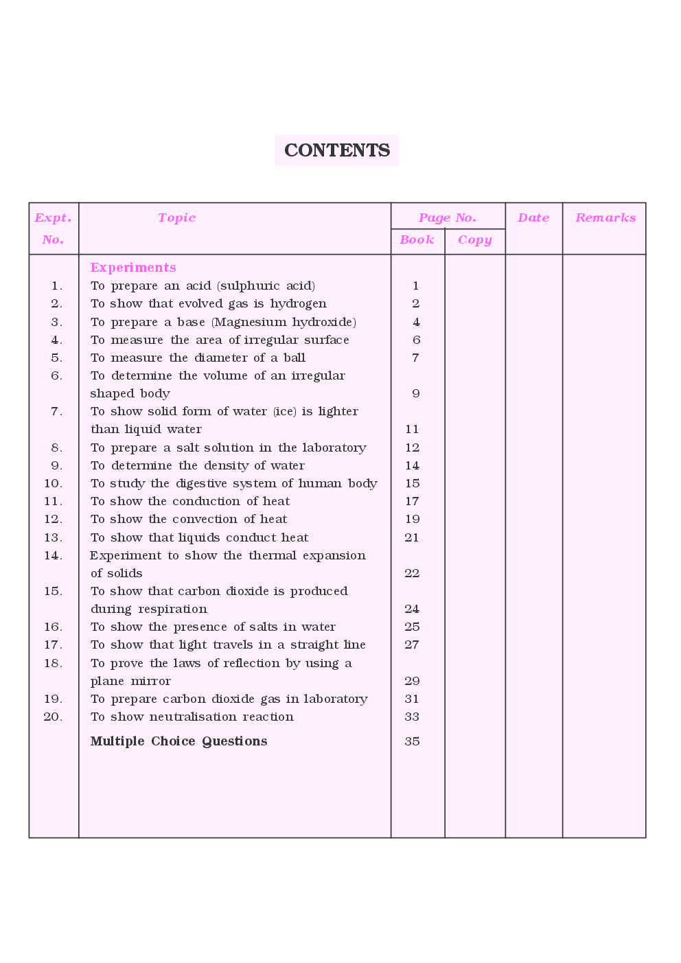 Comprehensive Lab Manual Science Class-VII - Page 5