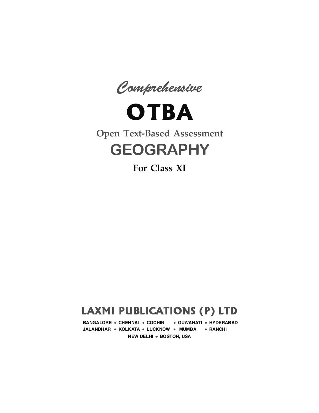 Comprehensive OBTA Geography Class-XI - Page 2