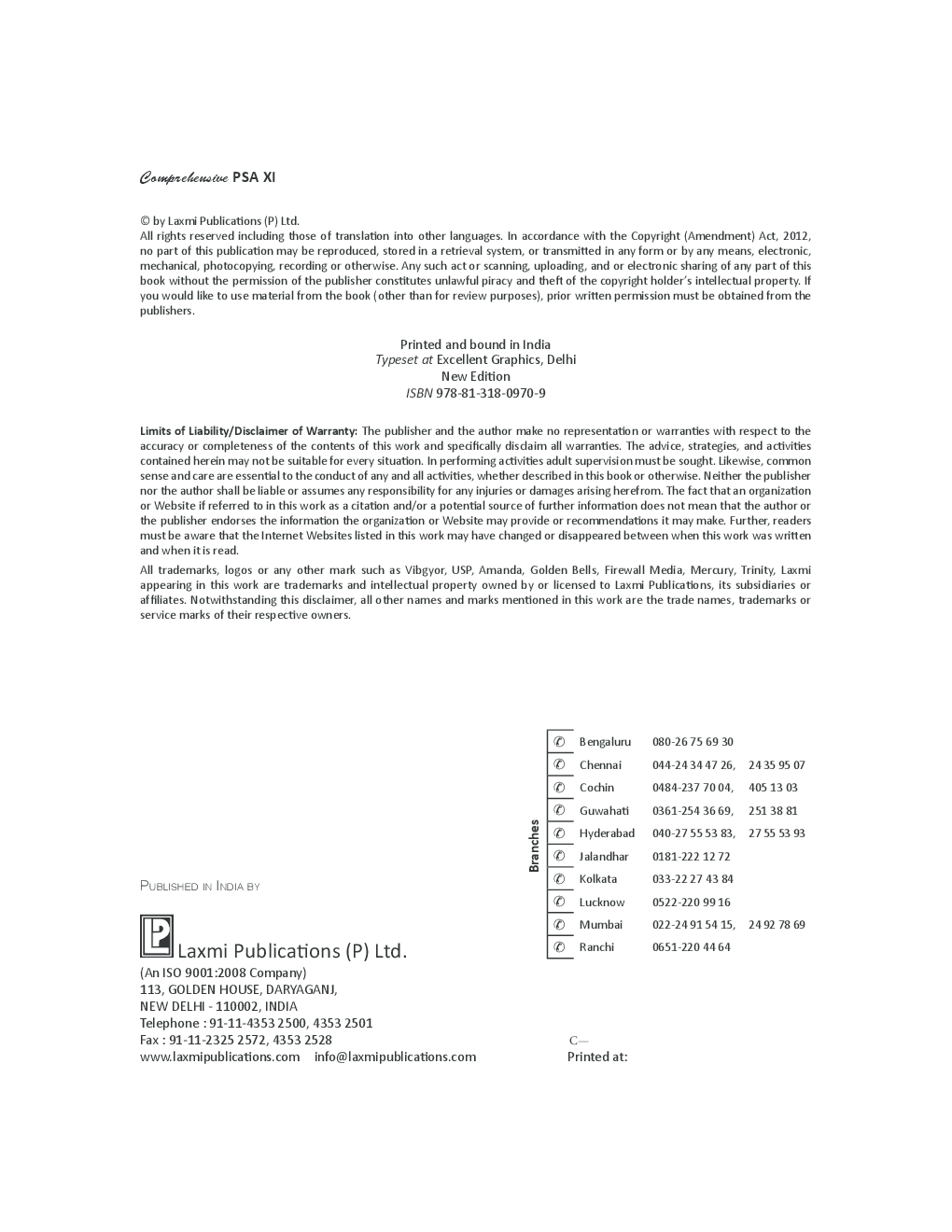 Comprehensive PSA XI - Page 2