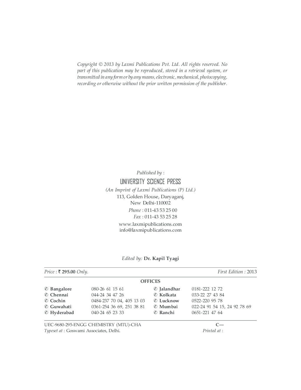 Engineering Chemistry (M.T.U.) by Dr. B. S. Chauhan - Page 2