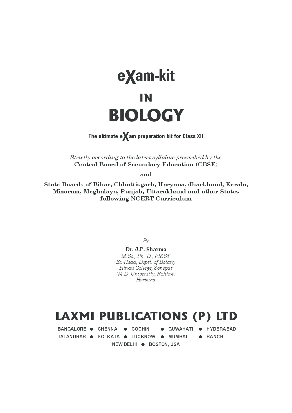 Exam kit Biology-XII - Page 1
