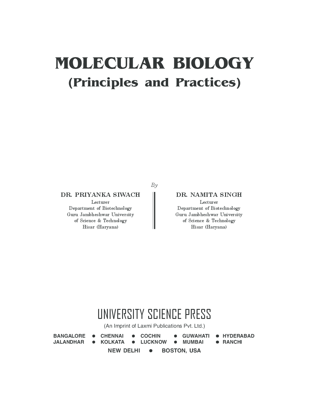 Molecular Biology (Principles and Practices) - Page 2