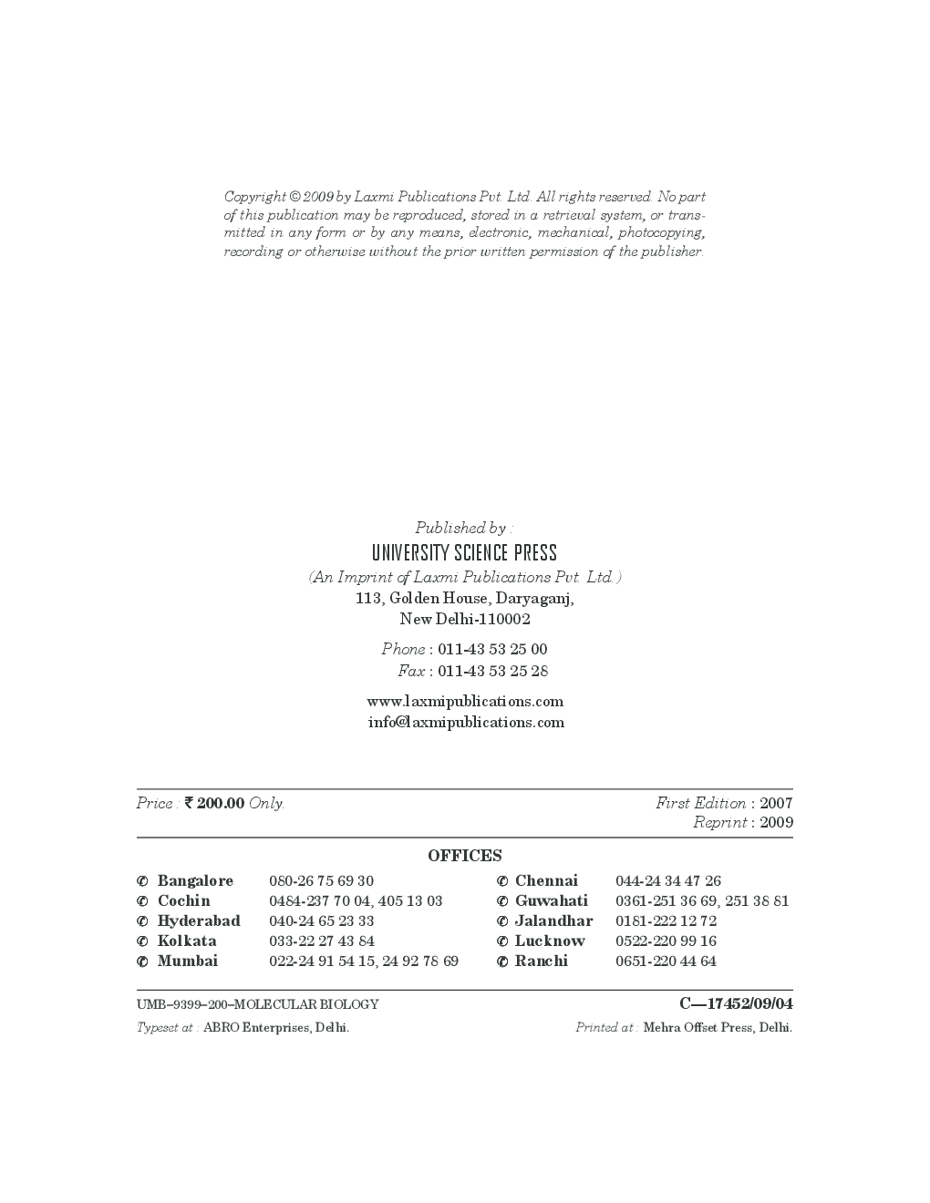 Molecular Biology (Principles and Practices) - Page 3