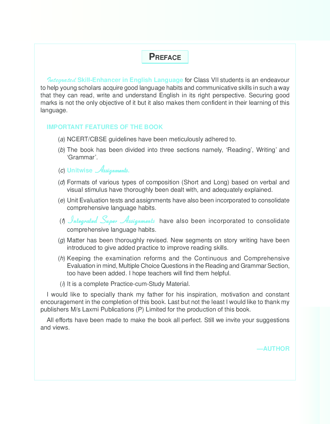 Integrated Skill Enhancer in English Language Class 7th - Page 4