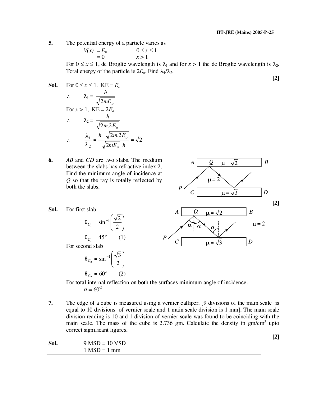 IIT-JEE Main Solved Question Papers (Physics,Chemistry,Maths) 2004-2005 - Page 4