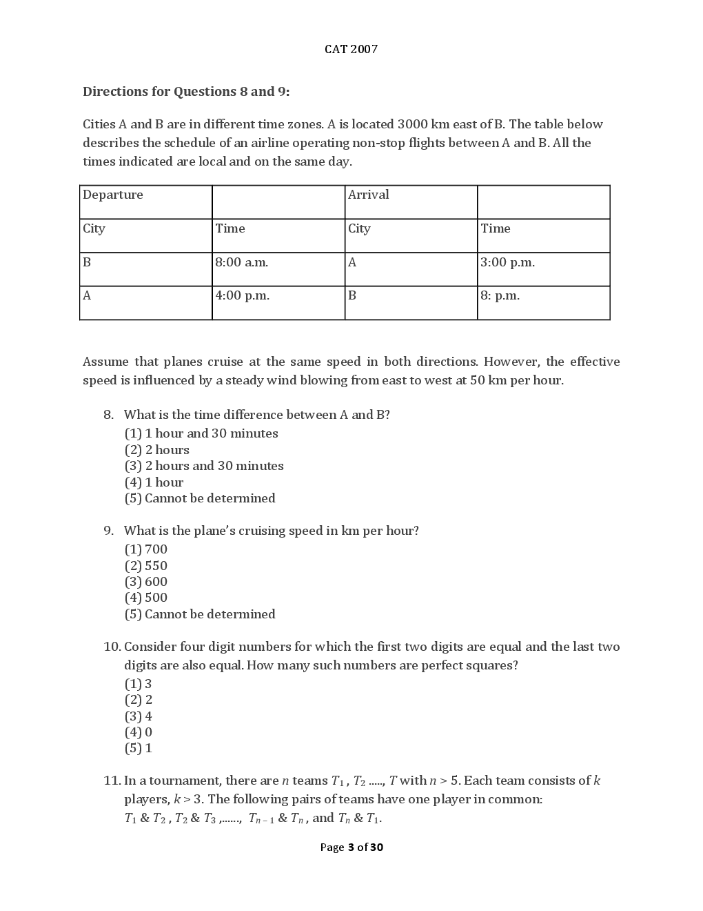 CAT Previous Year Solved Question Papers  2007 - Page 4