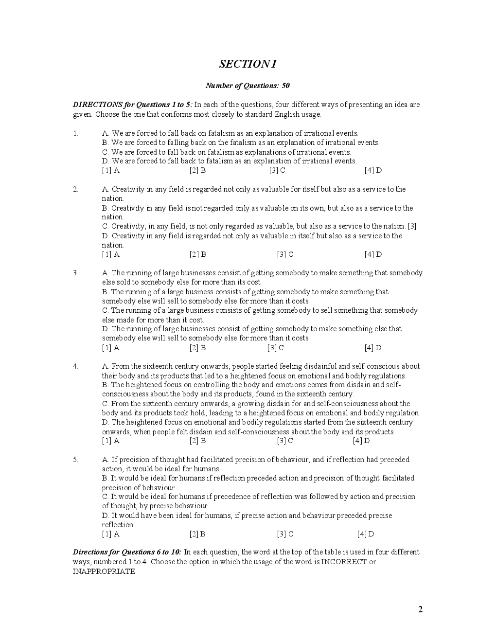 CAT Previous Year Solved Question Papers  2012 - Page 3