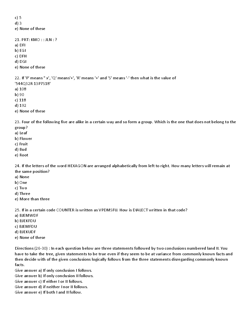 BANK PO Sample Question Papers For Haryana Gramin Bank - Page 5