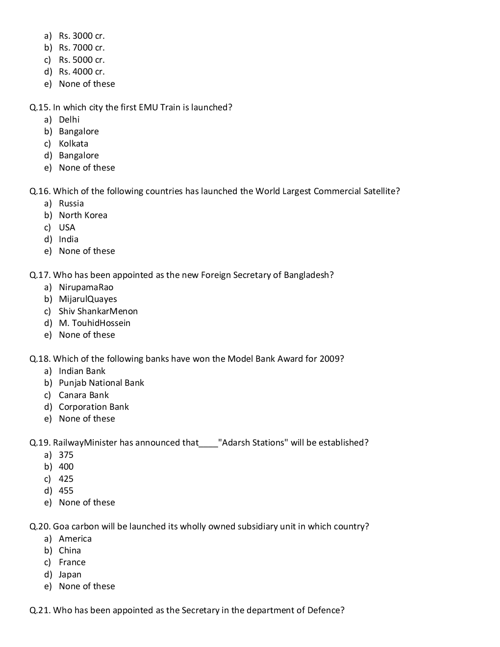 BANK PO Sample Question Papers For Andhra Bank - Page 4