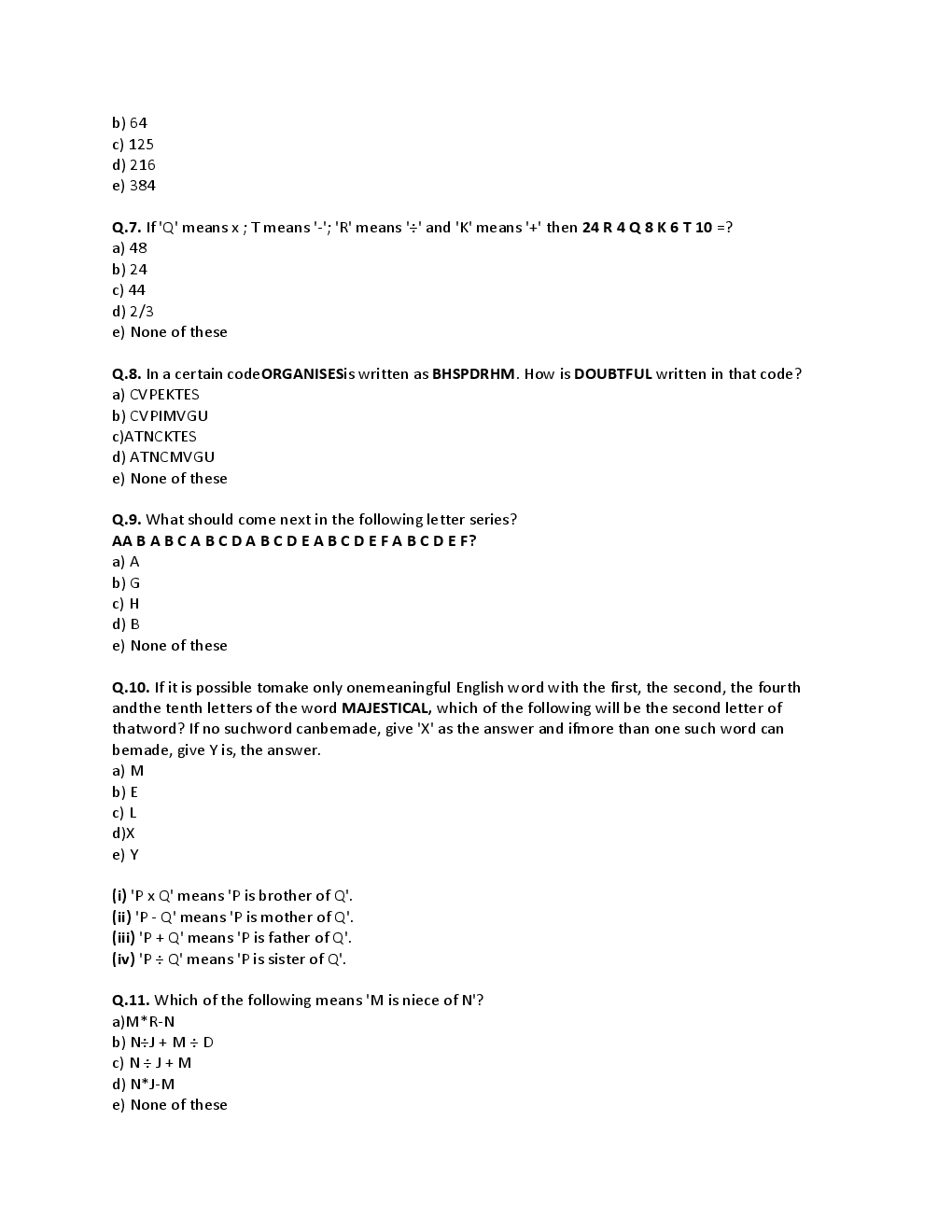 BANK PO Sample Question Papers For Indian Overseas Bank - Page 3