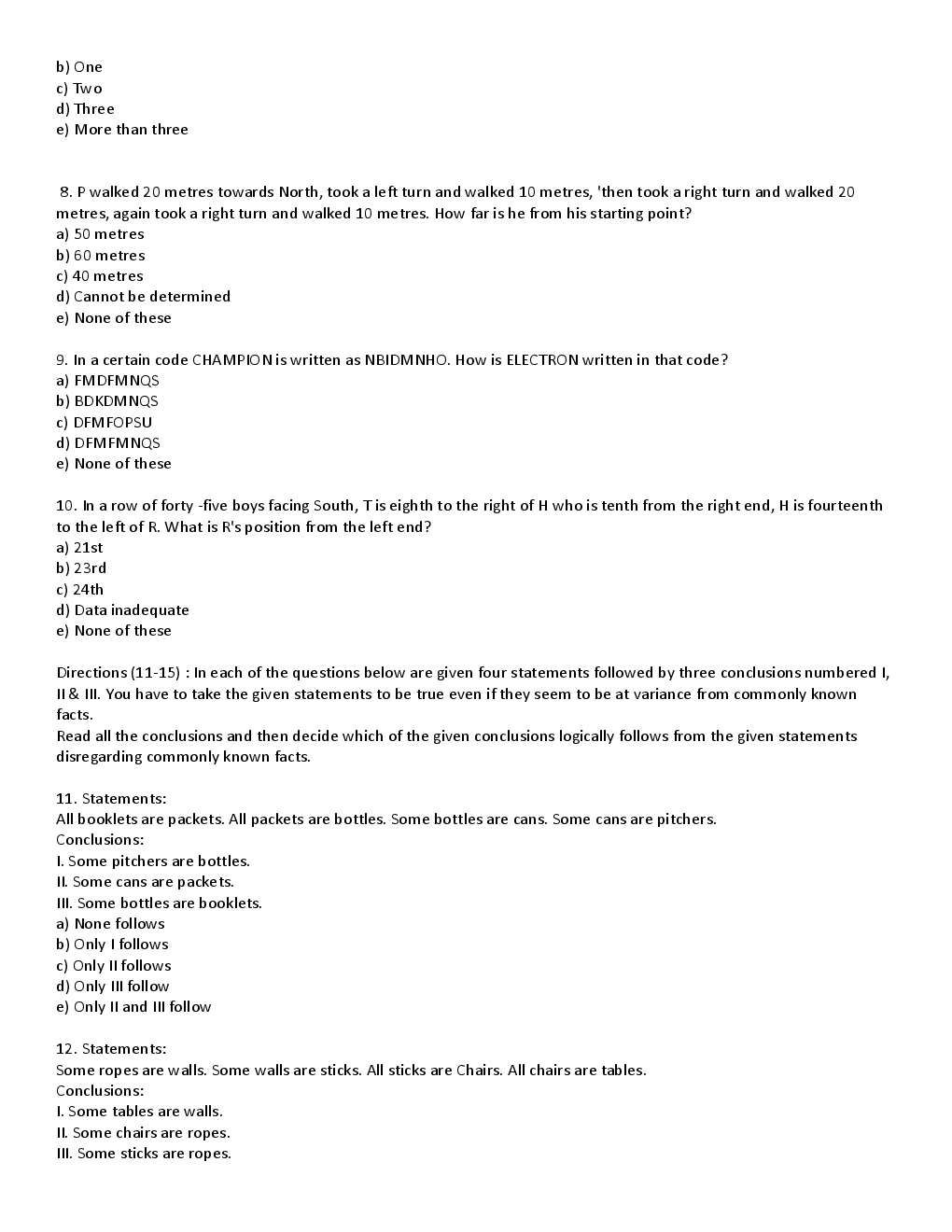 BANK PO Sample Question Papers For Gurgaon Gramin bank - Page 3