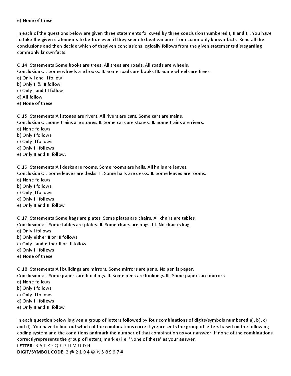 BANK PO Sample Question Papers For Union Bank - Page 4