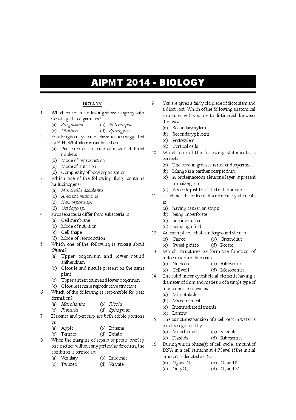 27 Years NEET CBSE-PMT Topic Wise Solved Papers1 - Page 5