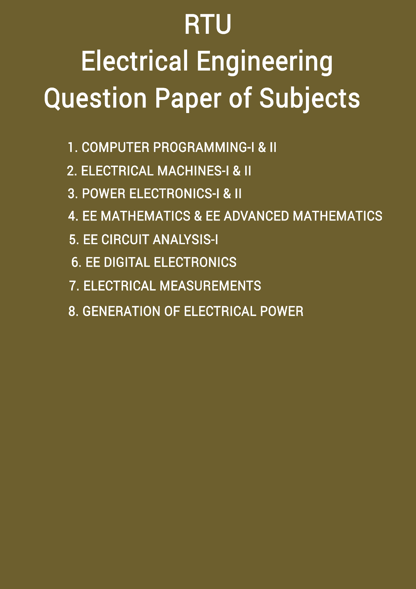 RTU  QUESTION PAPERS 2ND YEAR ELECTRICAL ENGINEERING (2009-10) - Page 2