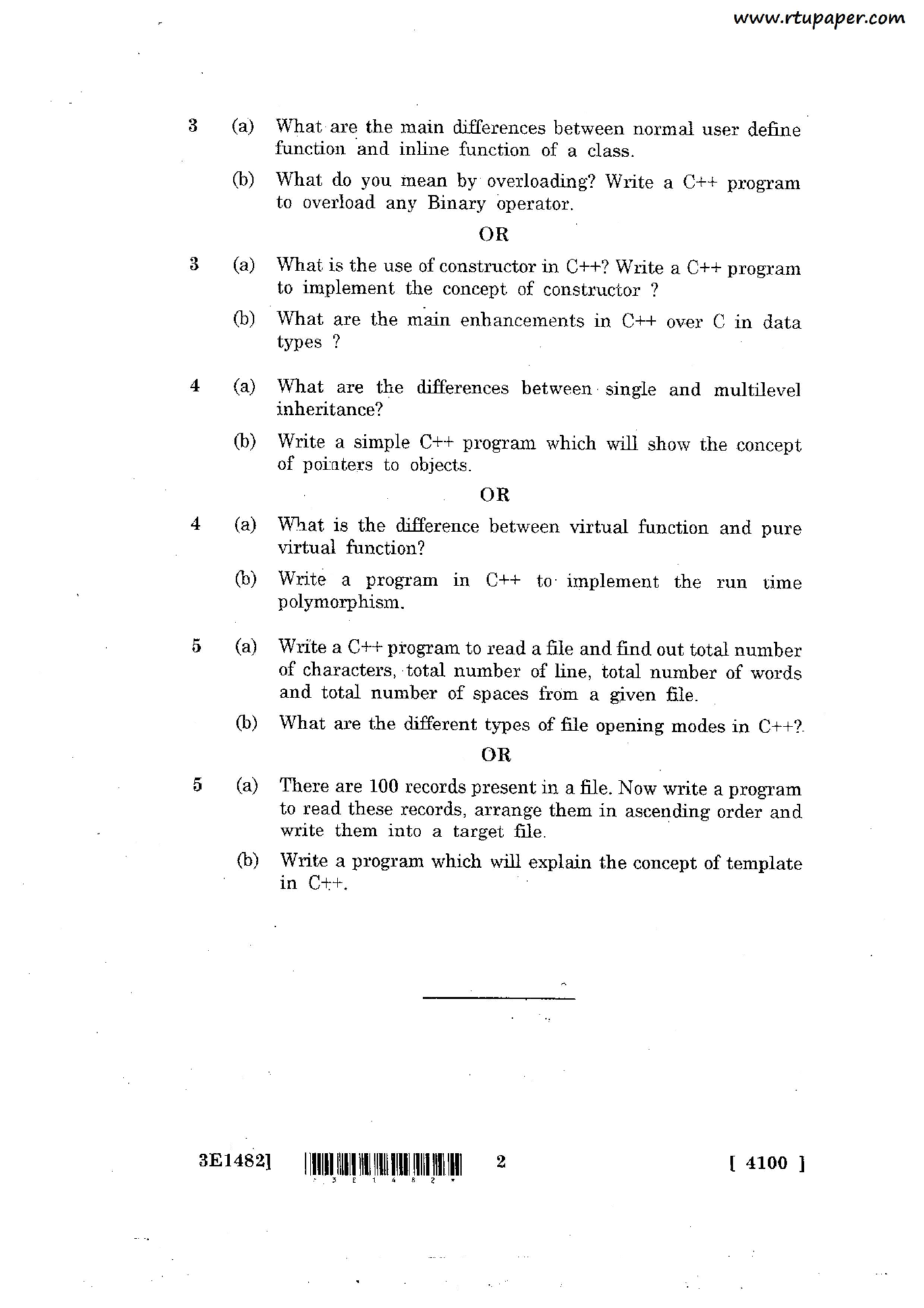 RTU  QUESTION PAPERS 2ND YEAR ELECTRICAL ENGINEERING (2009-10) - Page 4