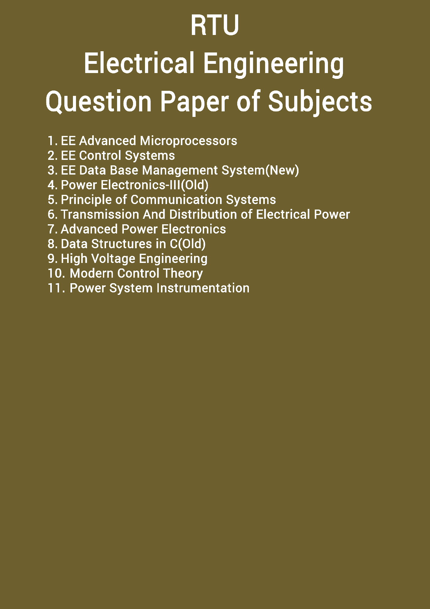 RTU QUESTION PAPERS 3RD YEAR ELECTRICAL ENGINEERING (2009-14)	 - Page 2