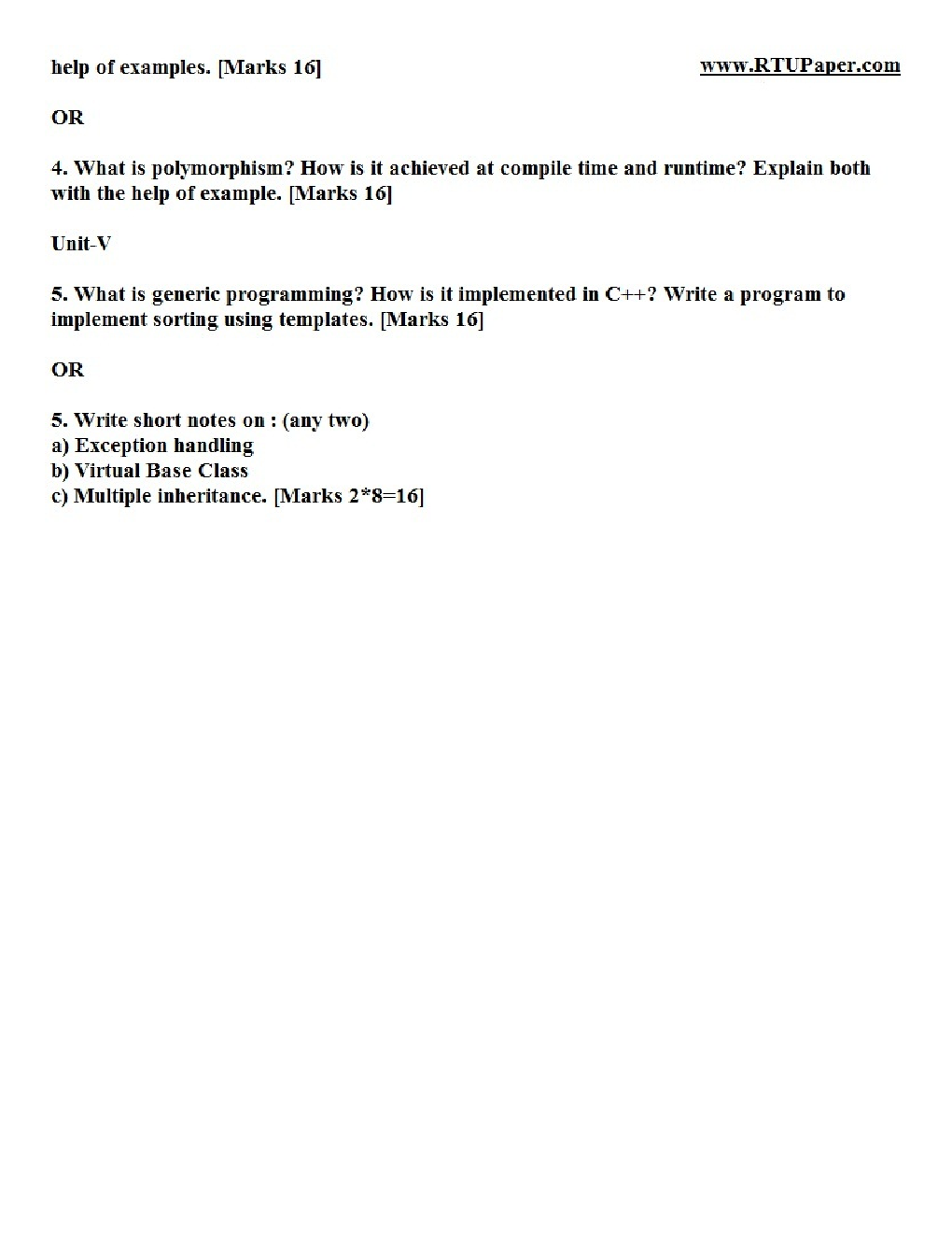 RTU QUESTION PAPERS 2ND YEAR INFORMATION TECHNOLOGY (2009-14) - Page 5