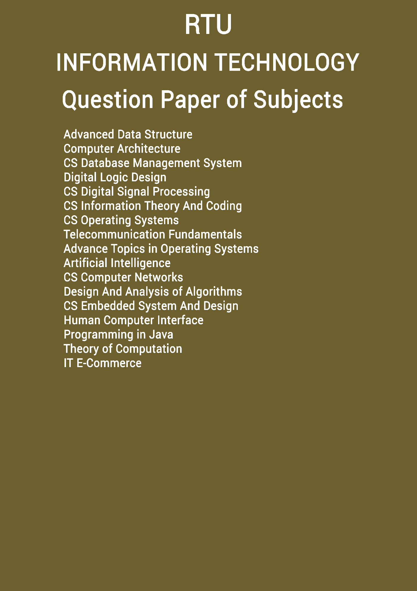 RTU QUESTION PAPERS 3RD YEAR INFORMATION TECHNOLOGY (2009-14) - Page 2