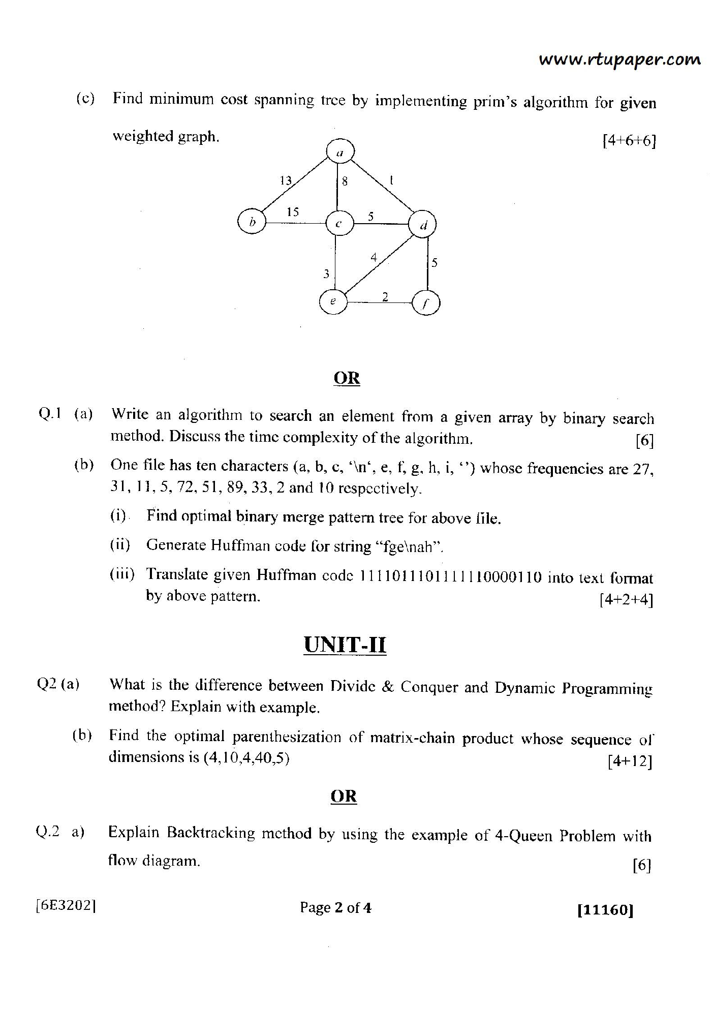 RTU QUESTION PAPERS 3RD YEAR INFORMATION TECHNOLOGY (2009-14) - Page 4