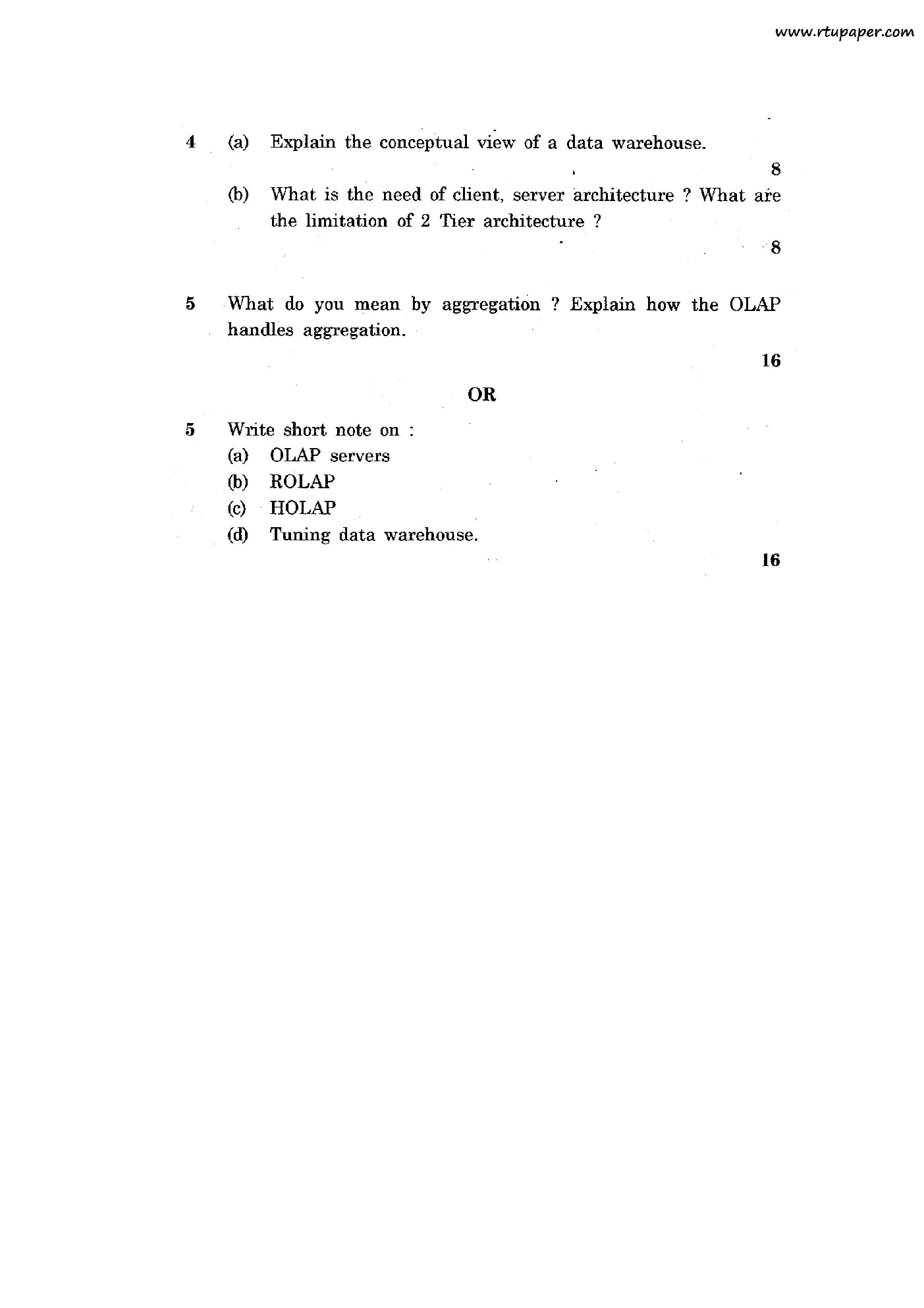 RTU QUESTION PAPERS 4TH YEAR INFORMATION TECHNOLOGY (2009-14) - Page 5