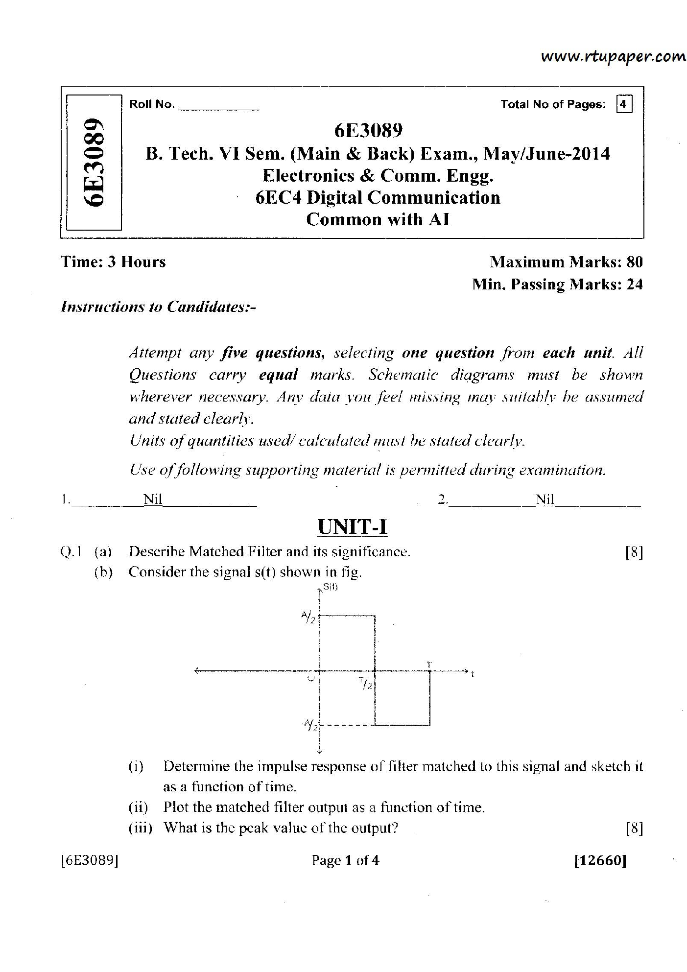 RTU QUESTION PAPERS 3RD YEAR ELECTRONICS COMMUNICATION (2011-14) - Page 4