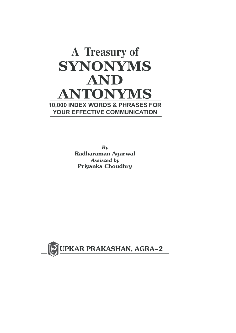 A Treasury of Synonyms and Antonyms - Page 2