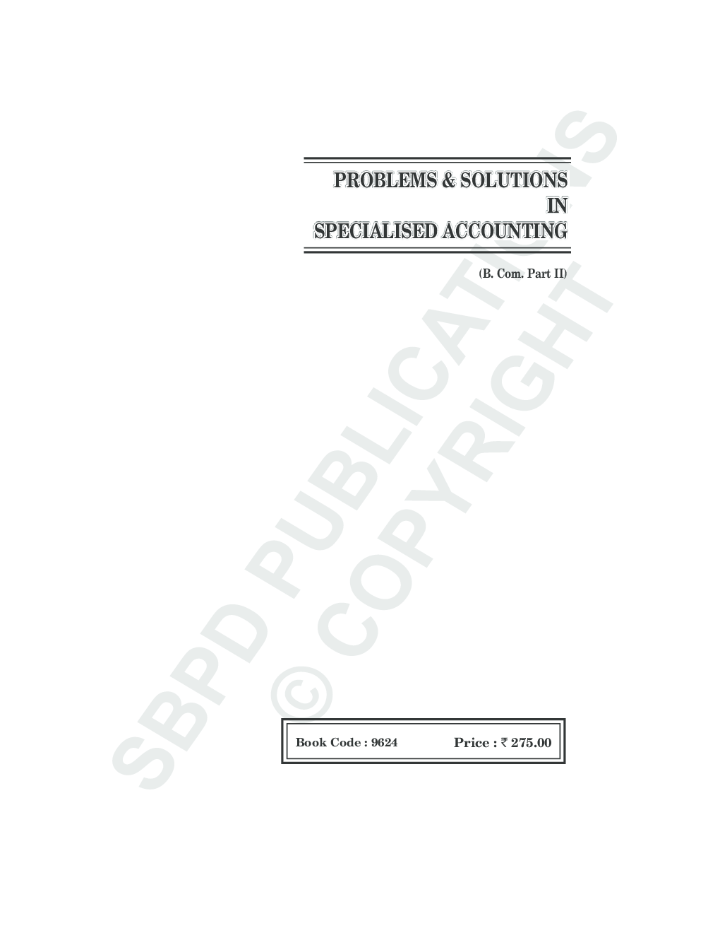 Problems & Solutions In Specialised Accounting - Page 2