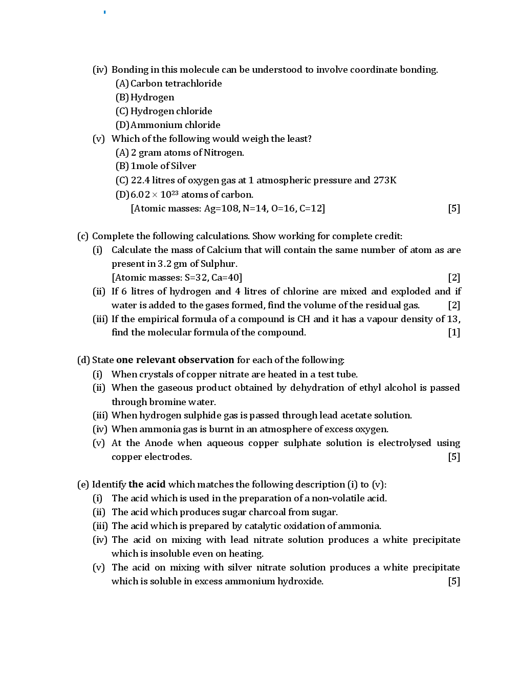 ICSE Previous Year Solved Question Papers For Class 10 Chemistry 2007-2015 - Page 3