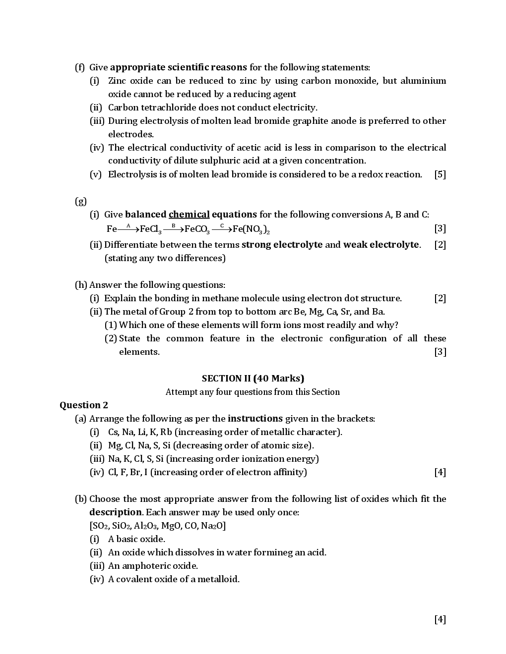 ICSE Previous Year Solved Question Papers For Class 10 Chemistry 2007-2015 - Page 4