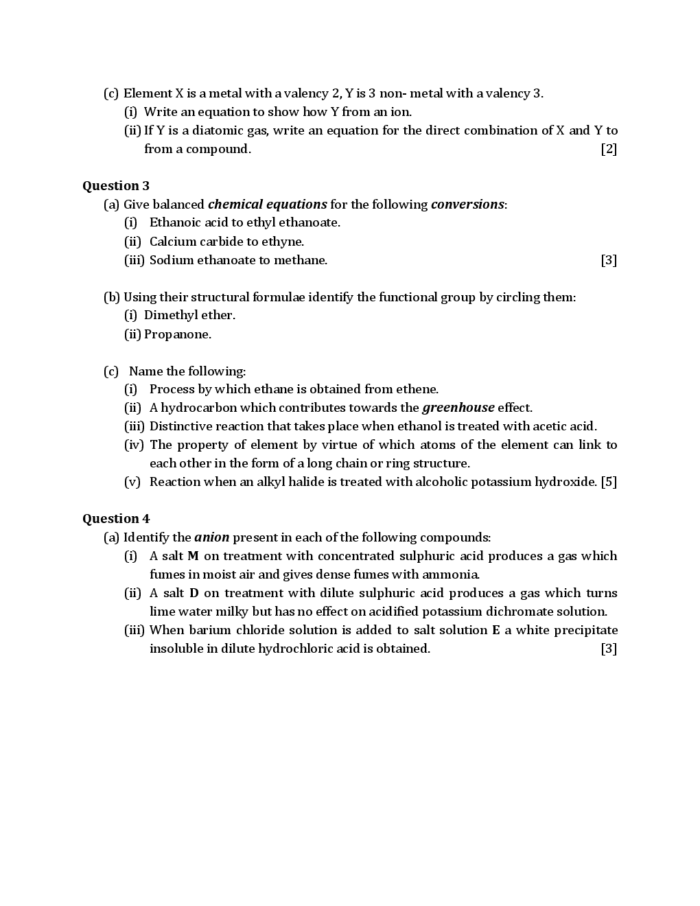 ICSE Previous Year Solved Question Papers For Class 10 Chemistry 2007-2015 - Page 5