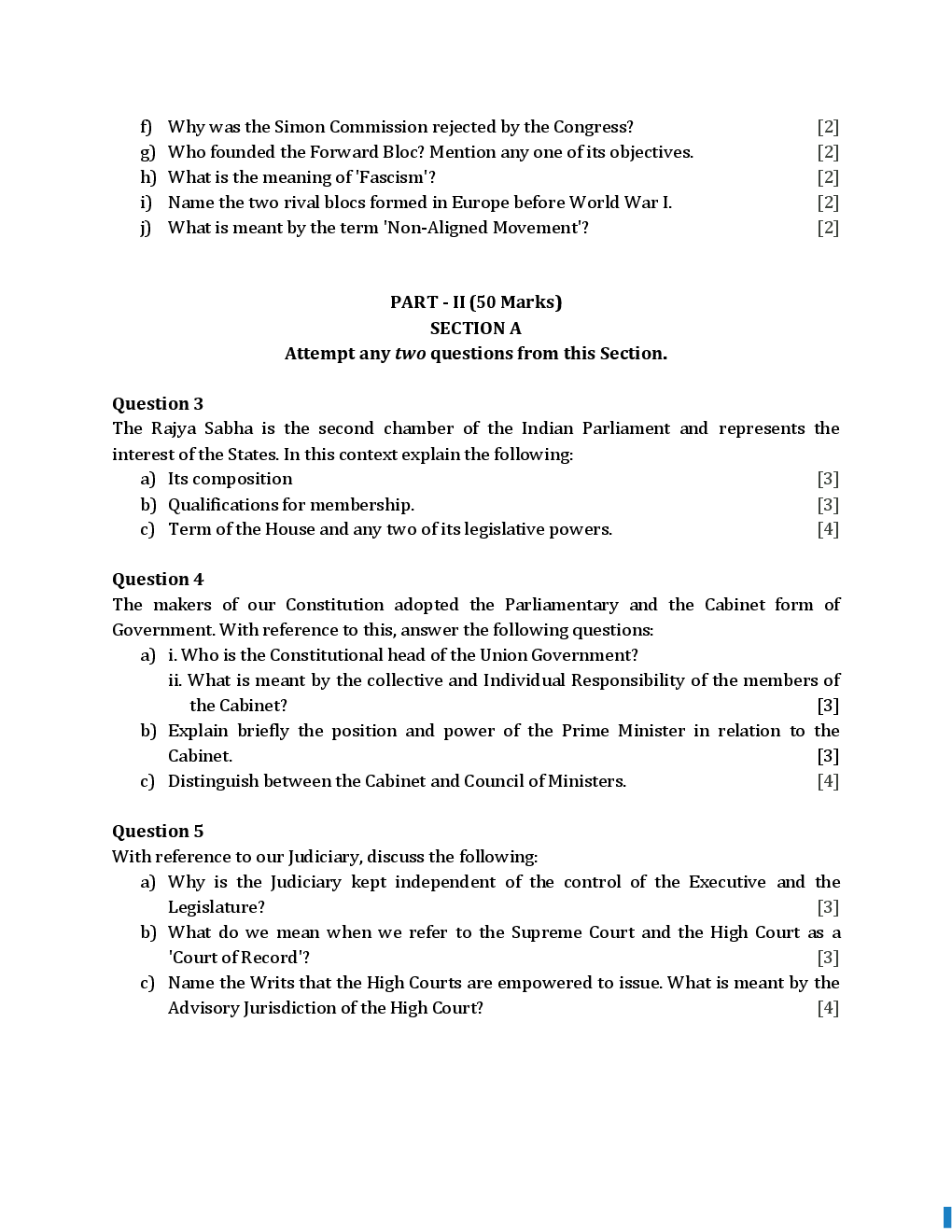 ICSE Previous Year Solved Question Papers For Class 10 History And Civics 2013-2015 - Page 3