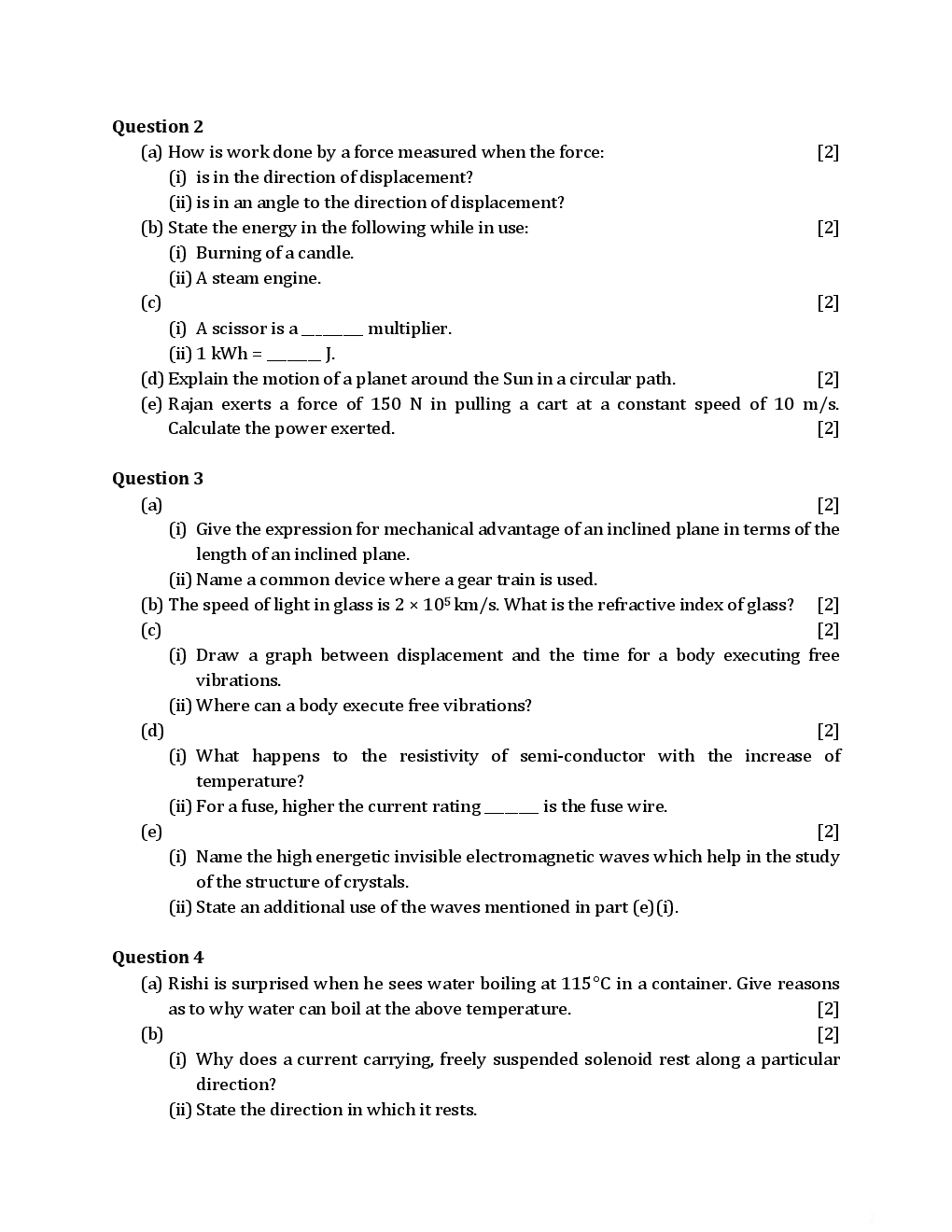 ICSE Previous Year Solved Question Papers For Class 10 Physics 2007-2015 - Page 3