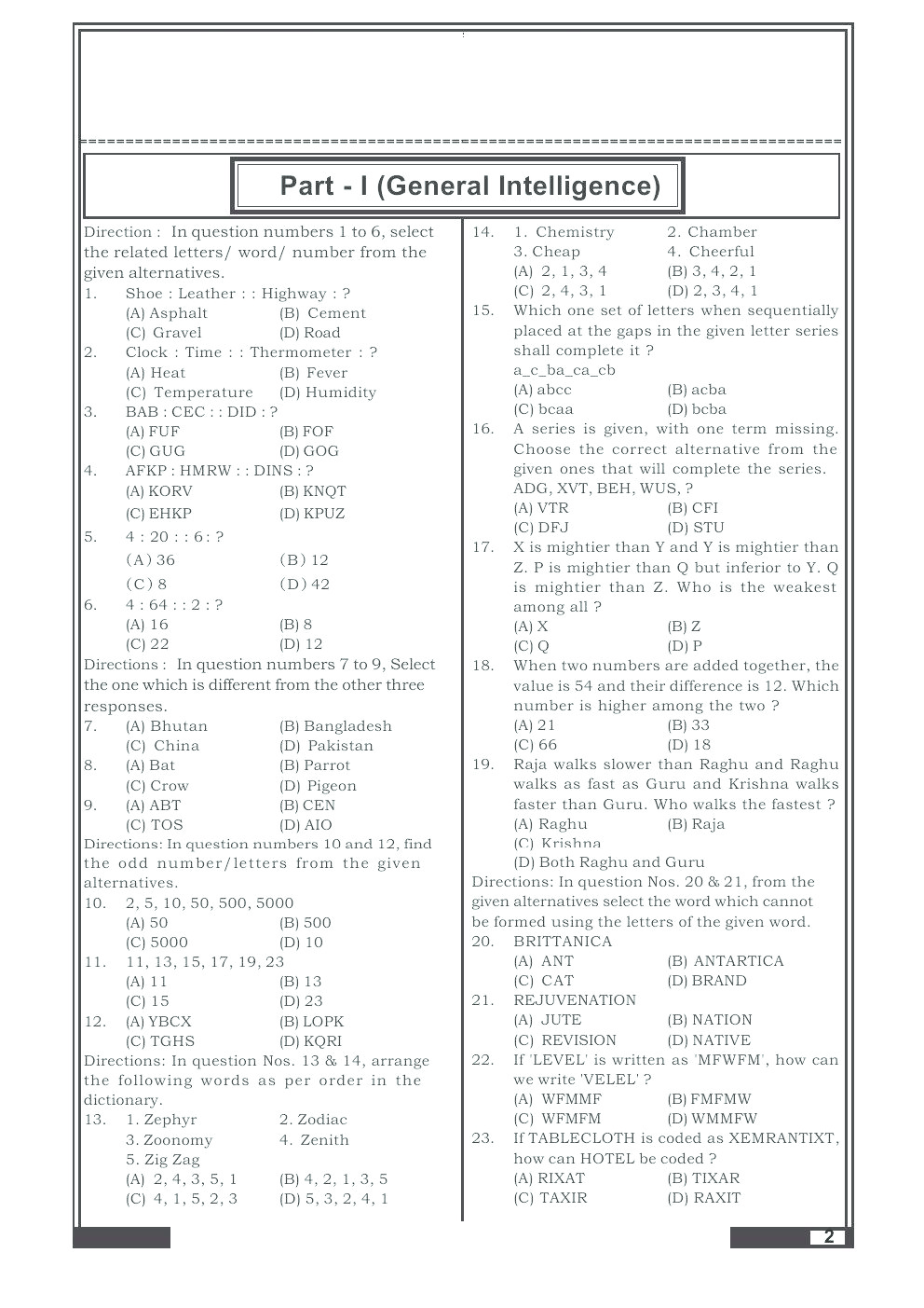SSC CGL Solved Practice Papers Tier-I (Set 1 to Set 11) - Page 2
