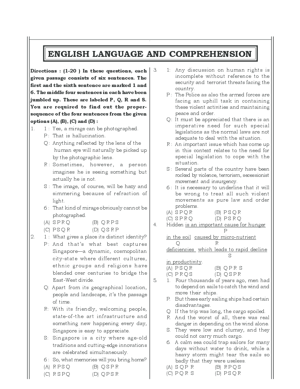 SSC CGL Solved Practice Papers English-Tier II (Set 1 to Set 5) - Page 2
