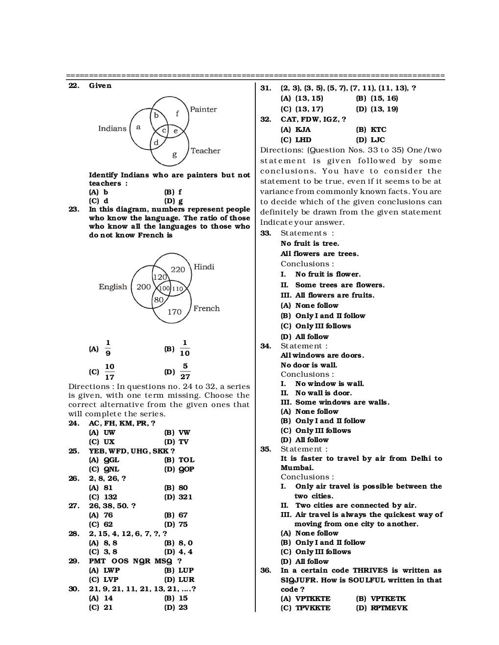 SSC CGL Mock Test Practice Set 14 (With Answer) Tier I - Page 5