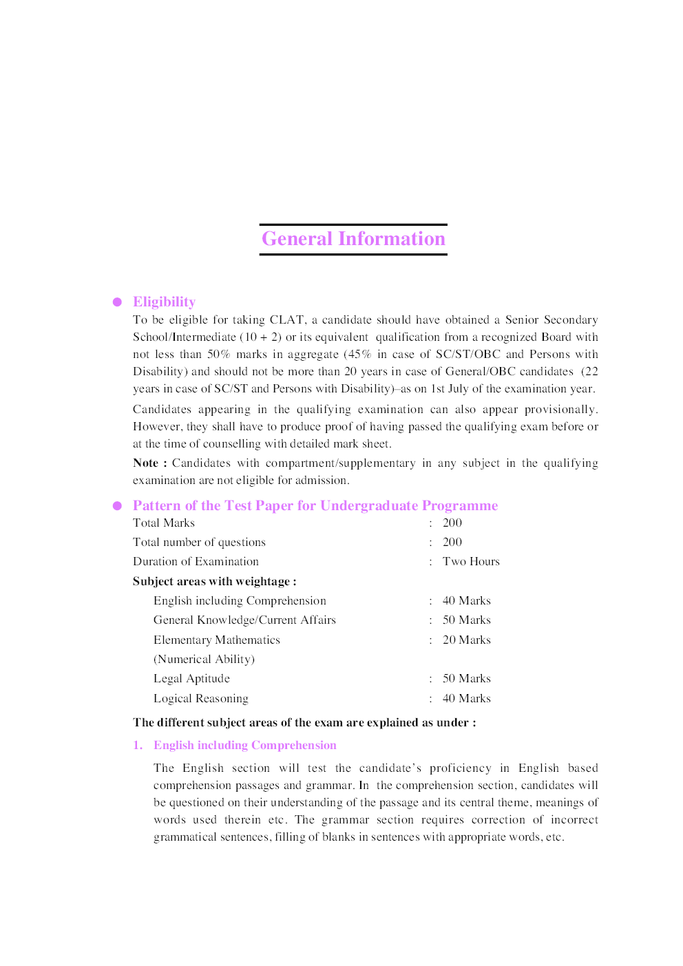 Common Law Admission Test (CLAT) - Page 5