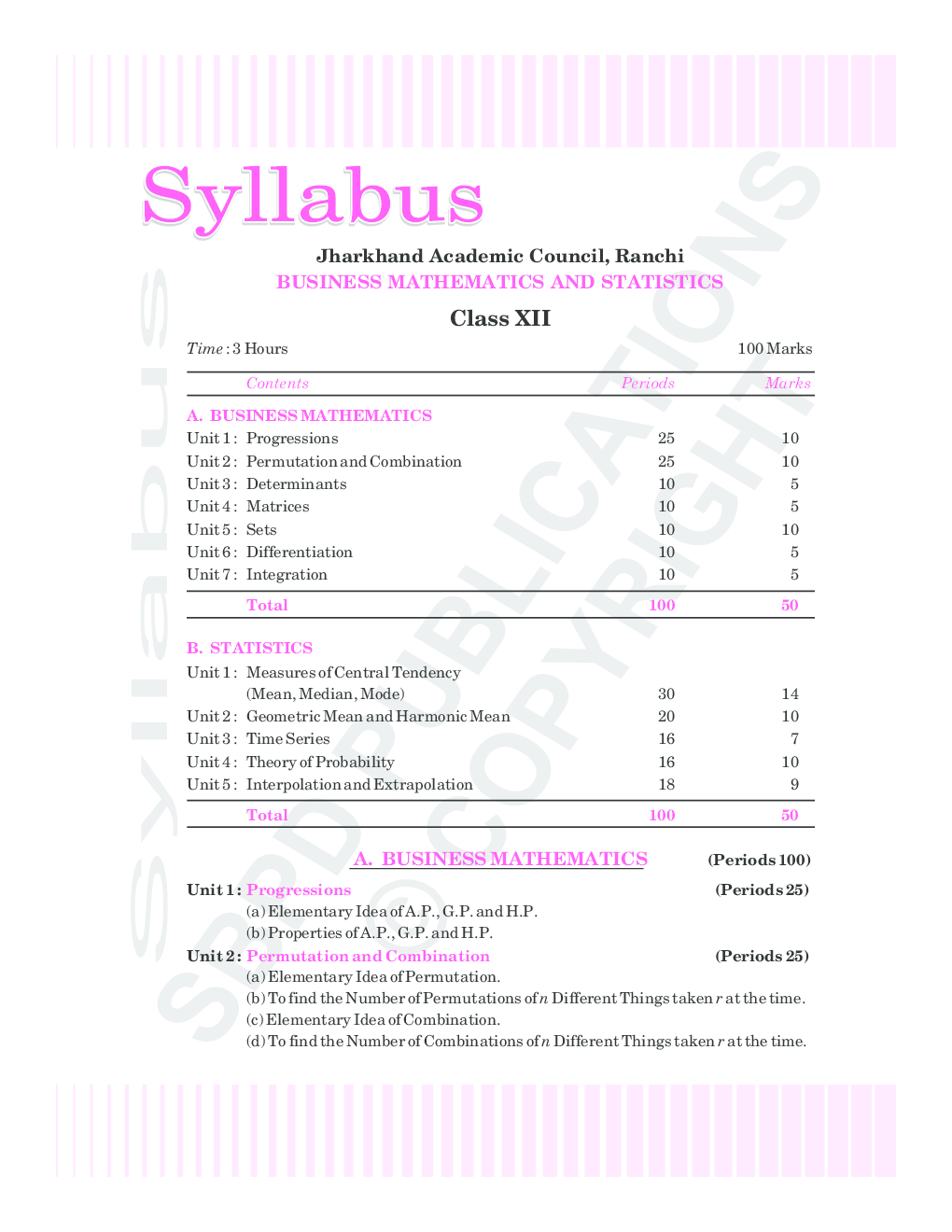 Business Mathematics & Statistics Class XIIth - Page 3