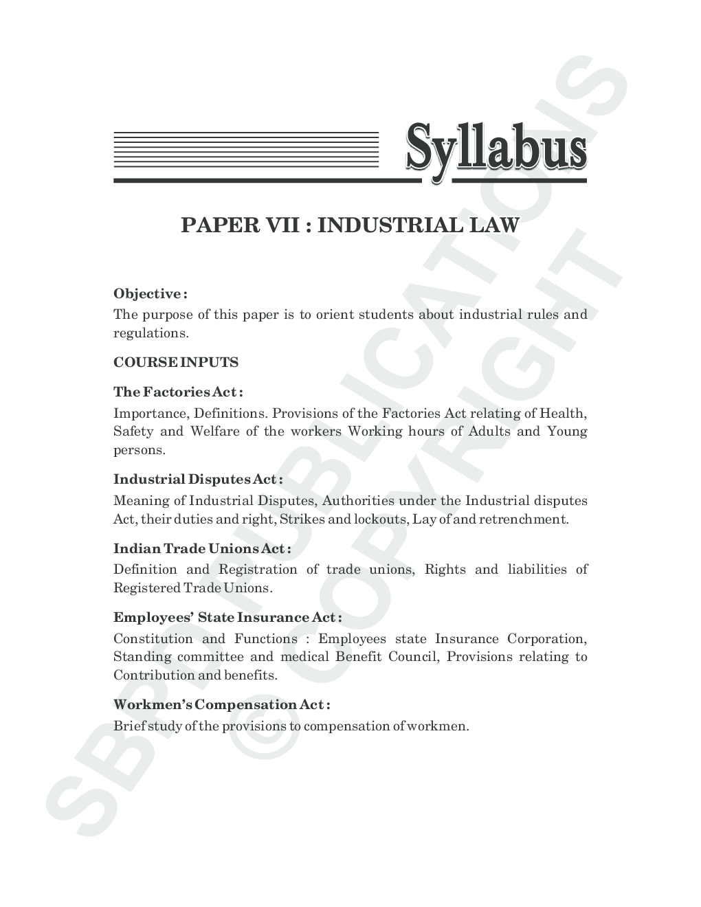 Industrial Law for B. Com. III  by Anju Agarwal, Dr. Sudhir Kumar Chauhan - Page 5