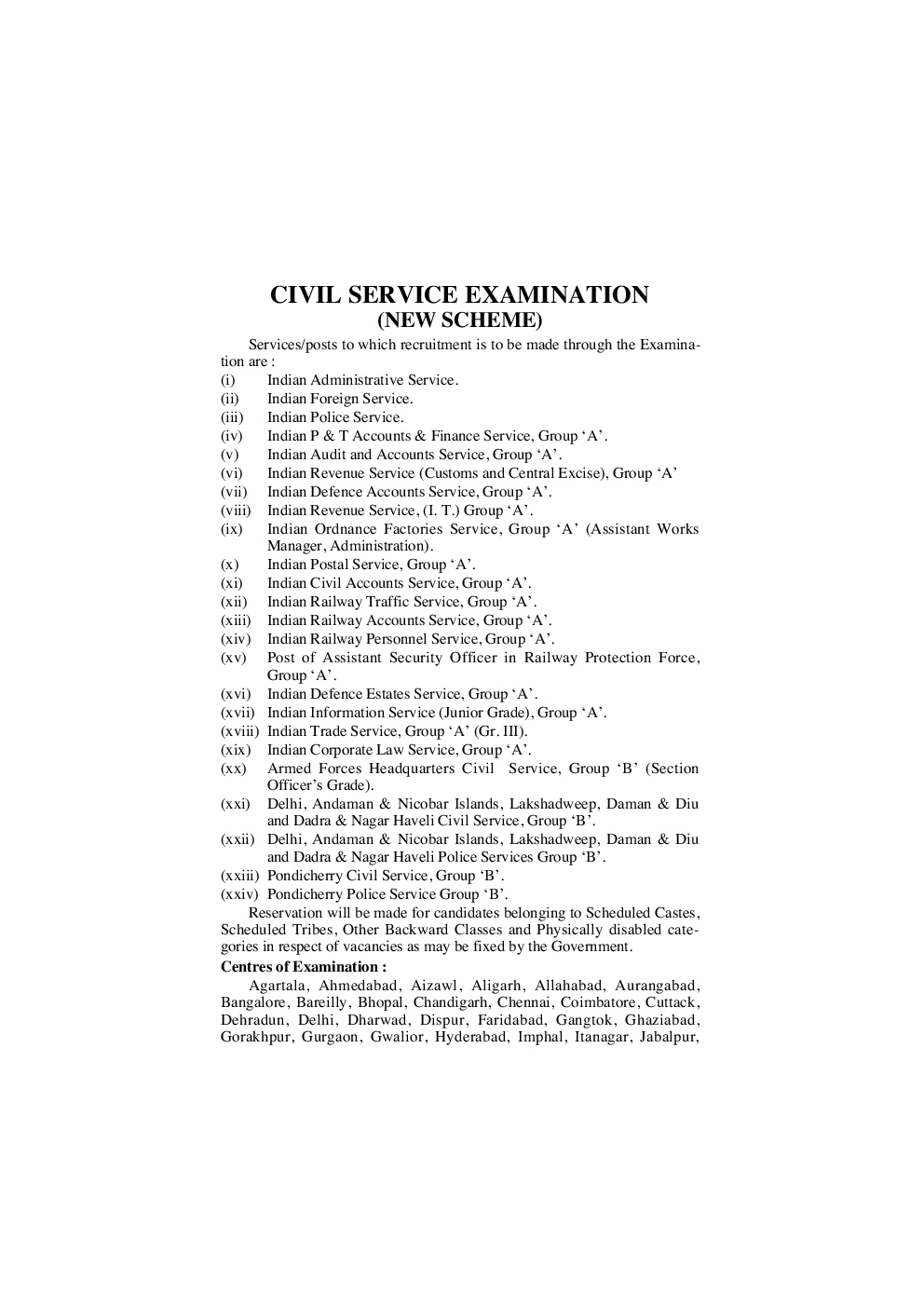 Syllabus for Civil Services Exam. - Page 2