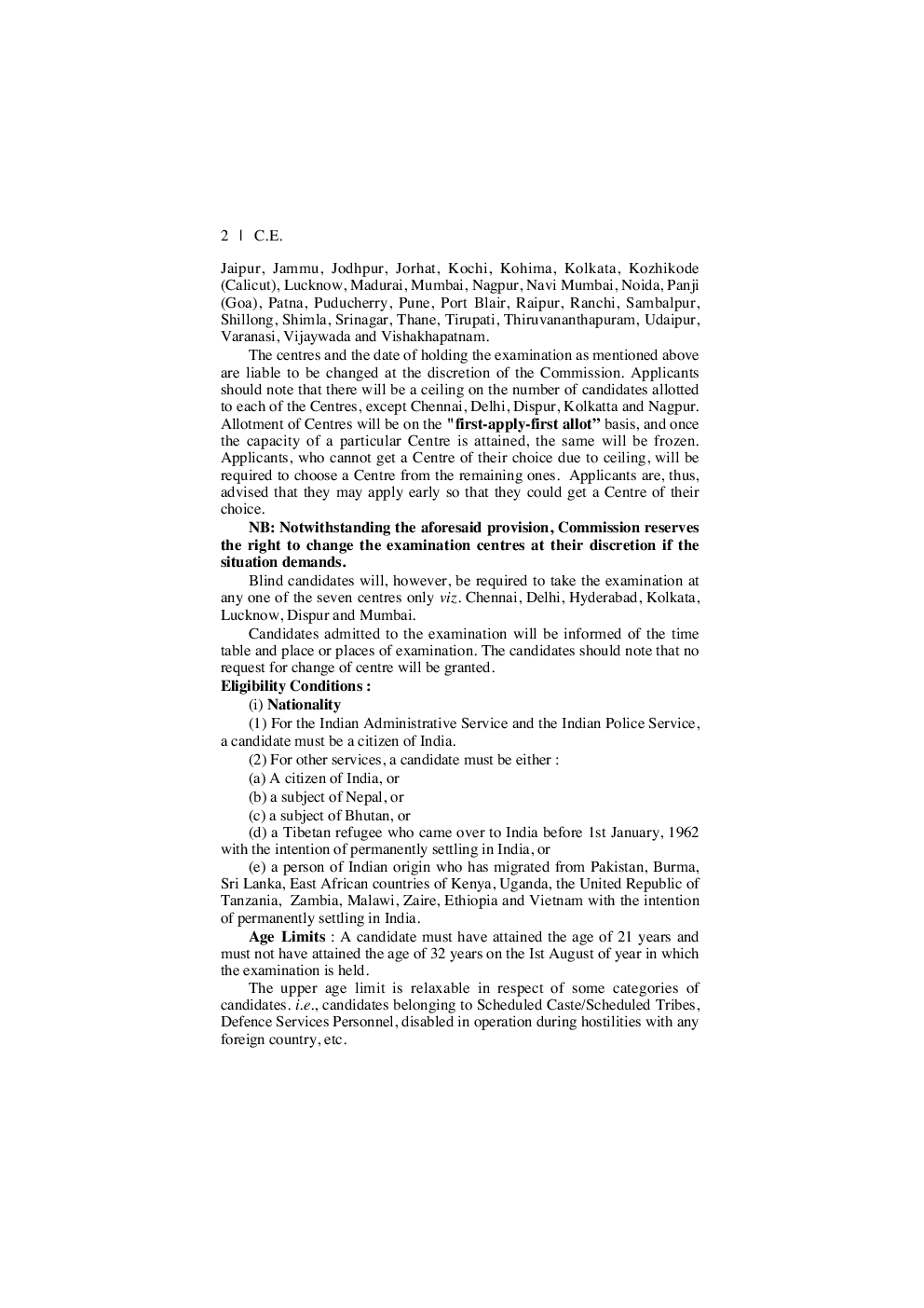 Syllabus for Civil Services Exam. - Page 3