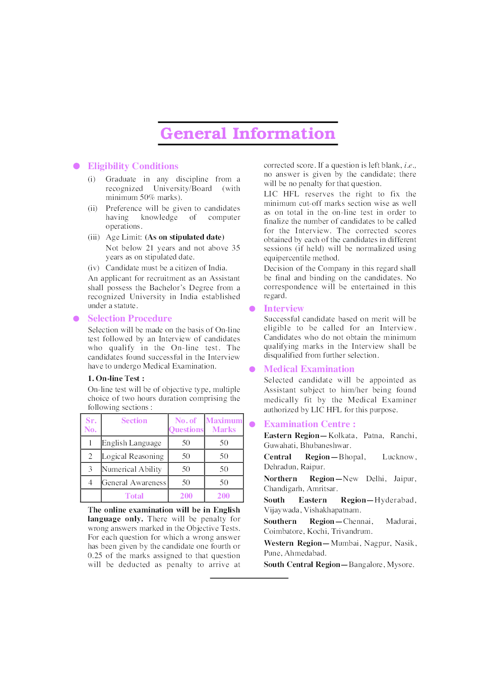 LIC Housing Finance Ltd. Assistant Recruitment Exam. - Page 5