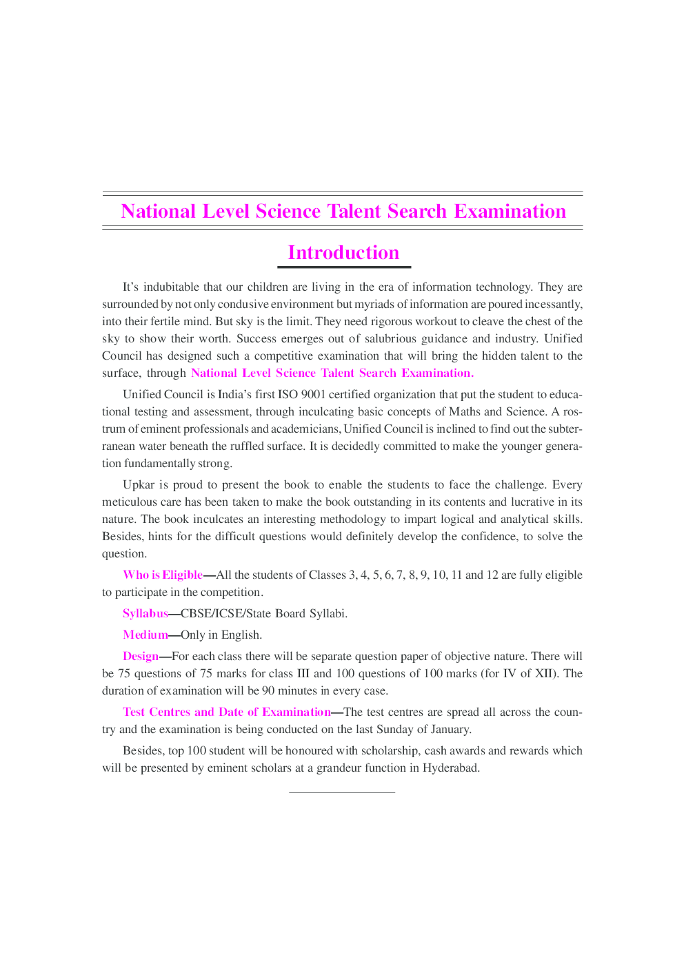 Science Talent & Olympiad Exam. (For Class VIII) - Page 5