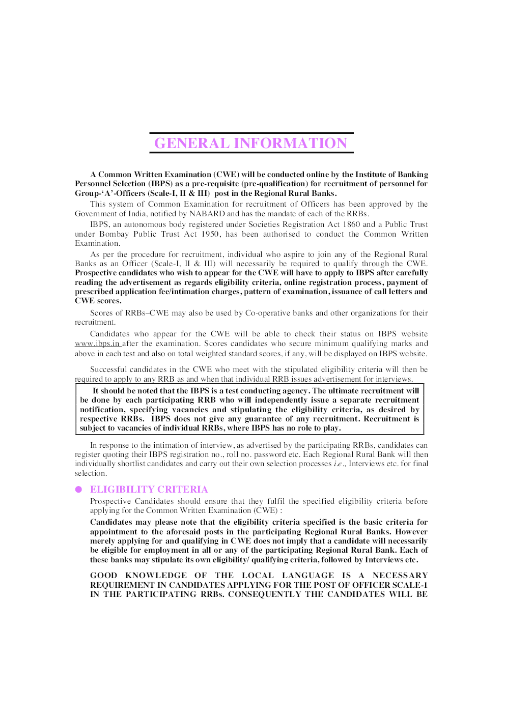 Regional Rural Banks Officer (Scale-I) Common Written Exam. - Page 5